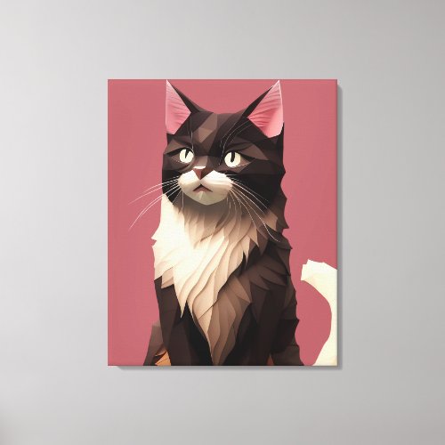 Cat Paper Cut Art Pet Care Food Shop Animal Clinic Canvas Print