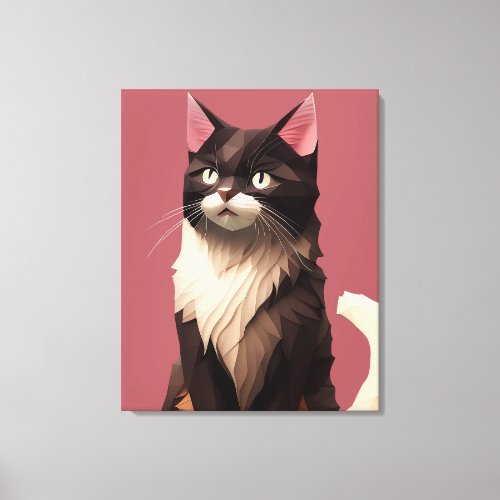 Cat Paper Cut Art Pet Care Food Shop Animal Clinic Canvas Print