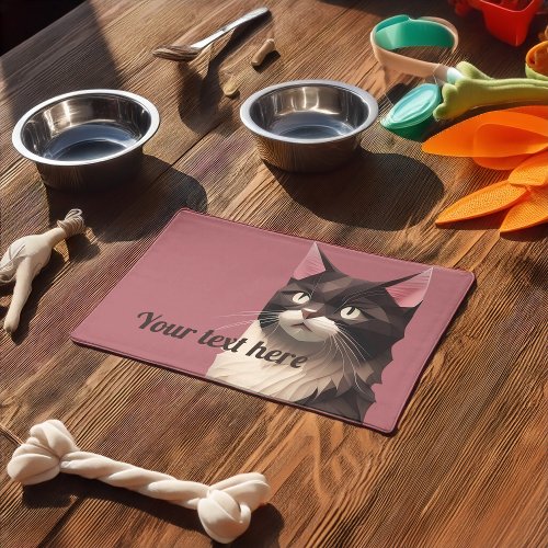 Cat Paper Cut Art Pet Care Food Shop Animal Clinic Cloth Placemat