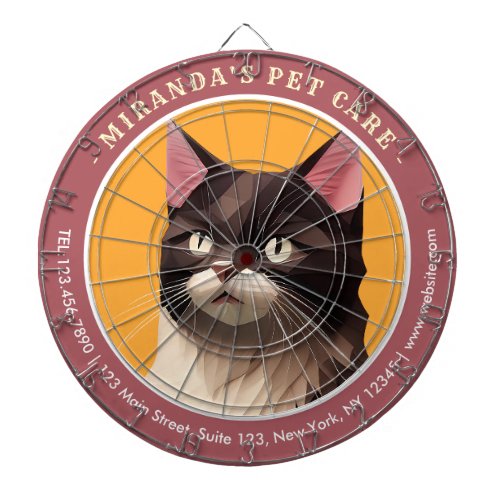 Cat Paper Cut Art Pet Care Food Shop Animal Clinic Dart Board