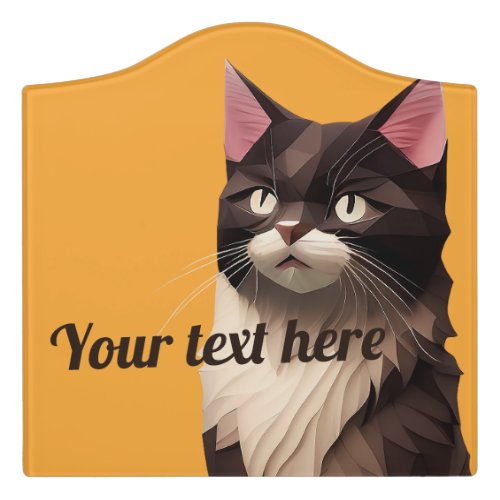 Cat Paper Cut Art Pet Care Food Shop Animal Clinic Door Sign