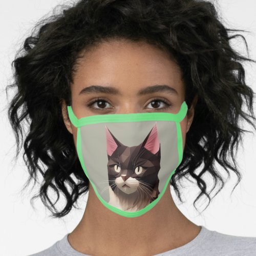 Cat Paper Cut Art Pet Care Food Shop Animal Clinic Face Mask