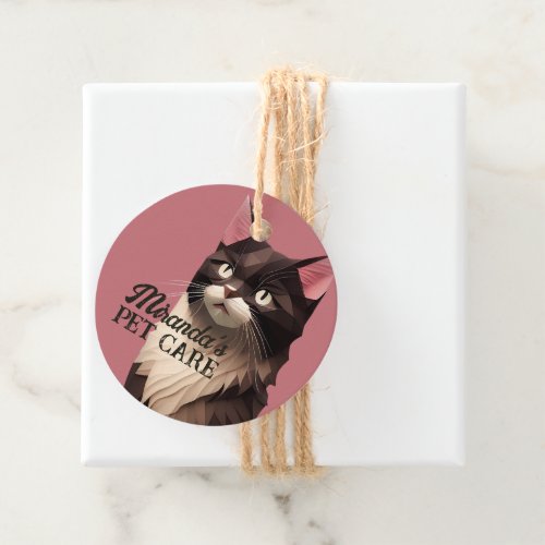 Cat Paper Cut Art Pet Care Food Shop Animal Clinic Favor Tags