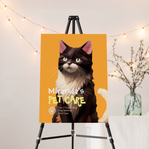 Cat Paper Cut Art Pet Care Food Shop Animal Clinic Foam Board