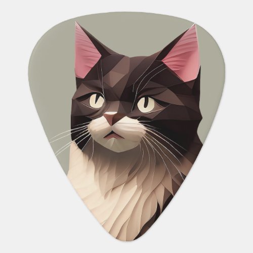 Cat Paper Cut Art Pet Care Food Shop Animal Clinic Guitar Pick