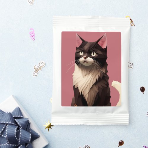 Cat Paper Cut Art Pet Care Food Shop Animal Clinic Hot Chocolate Drink Mix