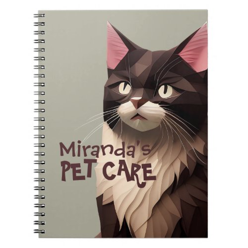 Cat Paper Cut Art Pet Care Food Shop Animal Clinic Notebook