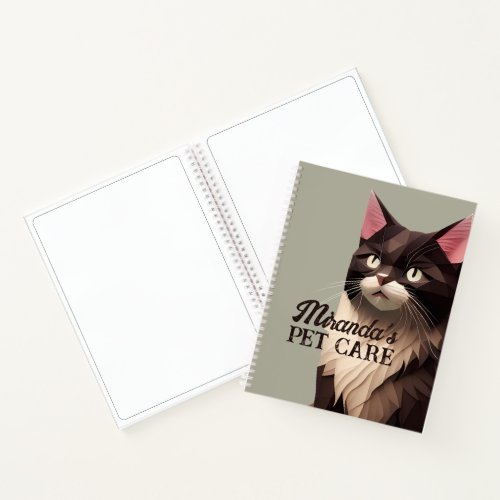 Cat Paper Cut Art Pet Care Food Shop Animal Clinic Notebook