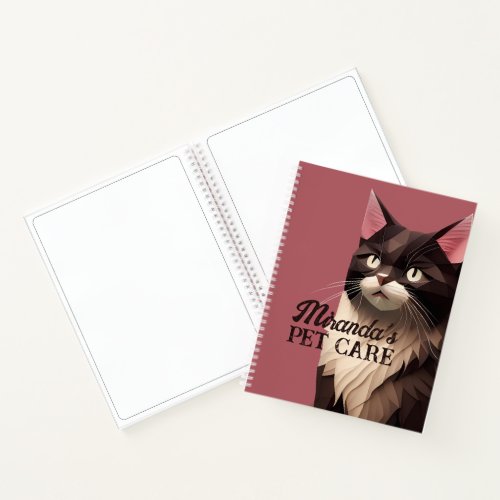 Cat Paper Cut Art Pet Care Food Shop Animal Clinic Notebook