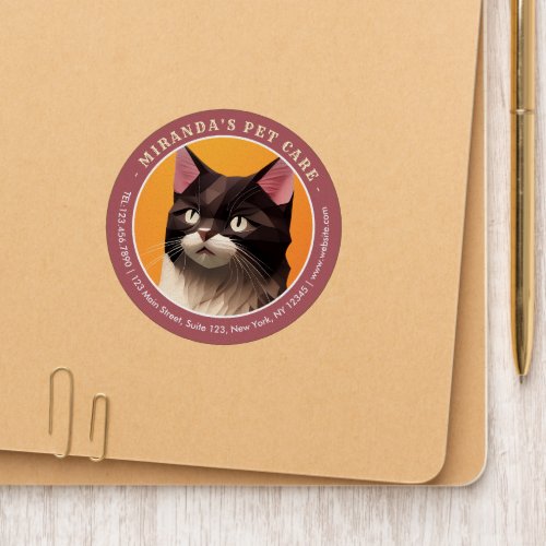 Cat Paper Cut Art Pet Care Food Shop Animal Clinic Patch