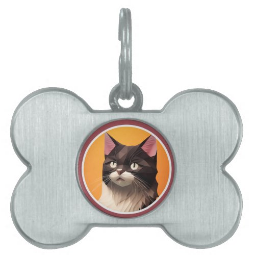 Cat Paper Cut Art Pet Care Food Shop Animal Clinic Pet ID Tag