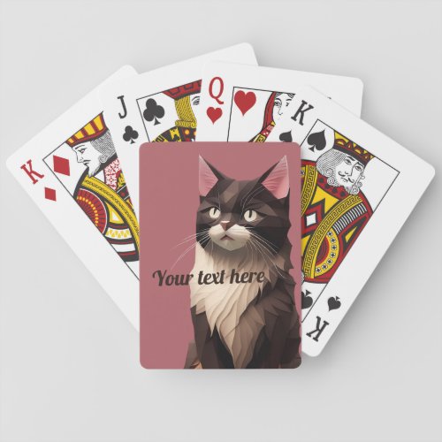 Cat Paper Cut Art Pet Care Food Shop Animal Clinic Poker Cards
