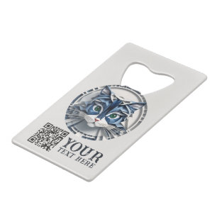 Cat Paper Origami Pet Care Grooming Animal Clinic Credit Card Bottle Opener