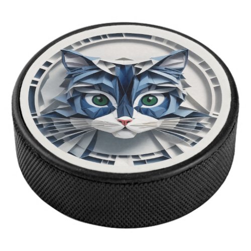 Cat Paper Origami Pet Care Grooming Animal Clinic Hockey Puck