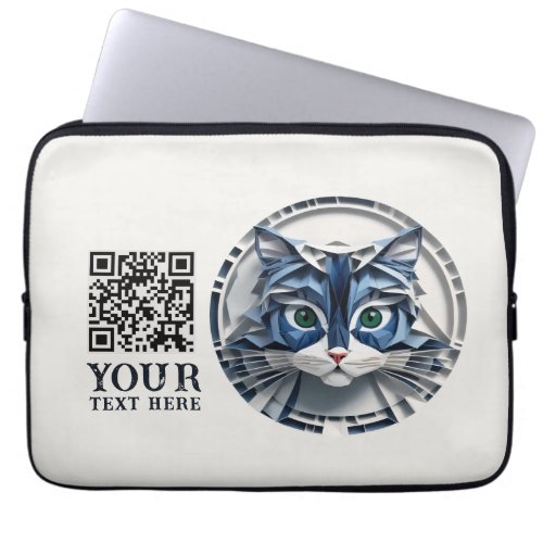 Cat Paper Origami Pet Care Grooming Animal Clinic Laptop Sleeve