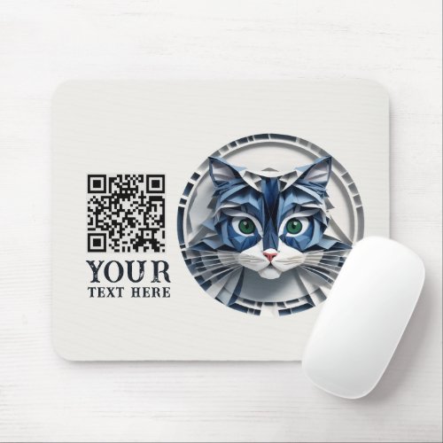 Cat Paper Origami Pet Care Grooming Animal Clinic Mouse Pad