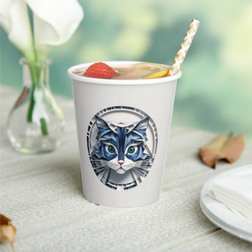 Cat Paper Origami Pet Care Grooming Animal Clinic Paper Cups