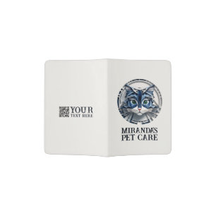 Cat Paper Origami Pet Care Grooming Animal Clinic Passport Holder
