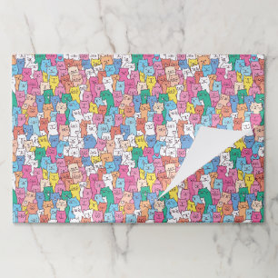 Cat Paper Placemats, Kitty Birthday Party Pad