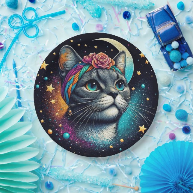 Cat paper plate! plates (Party)