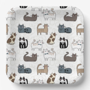 Cat Paper Plates, Kitty Kitten Party Plates