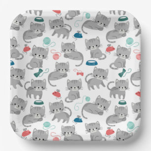 Cat Paper Plates, Kitty Kitten Party Plates