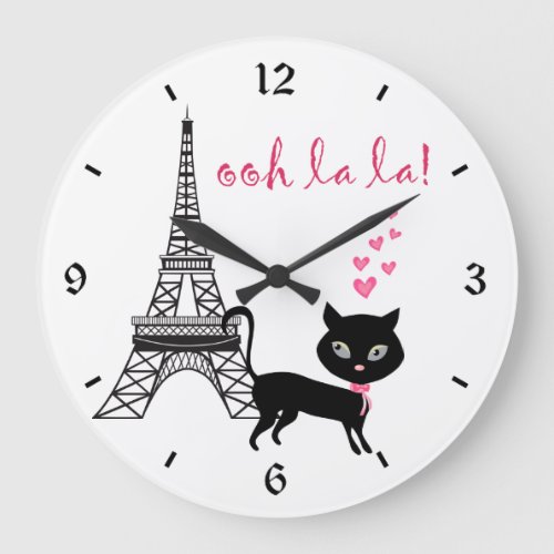 Cat Paris Clock