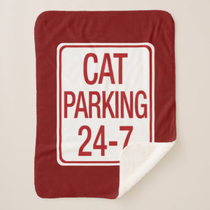 Cat Parking Sherpa Blanket