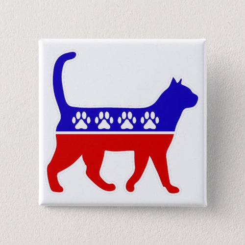 Cat Party Logo Feline Politics Great Party of Meow Button