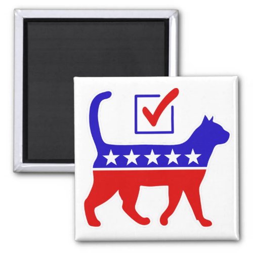 Cat Party Logo Feline Politics Great Party of Meow Magnet