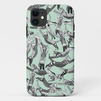 cat party mint iPhone 11 case