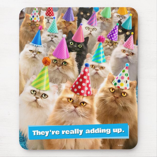 Cat Party Mouse Pad (Front)