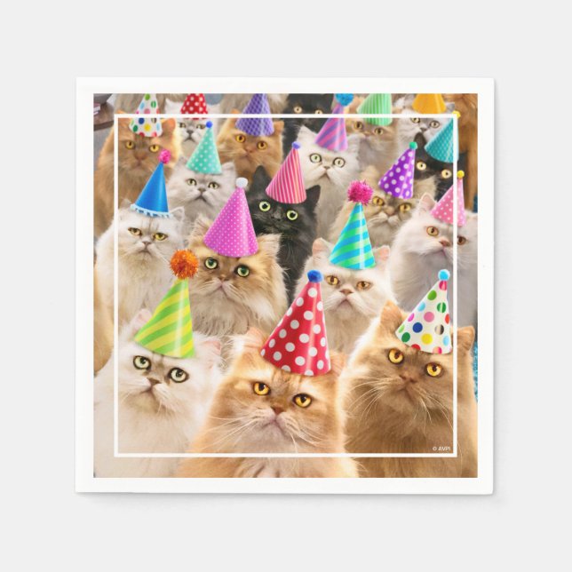 Cat Party Napkins (Front)