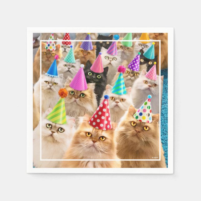 Cat Party Napkins (Front)