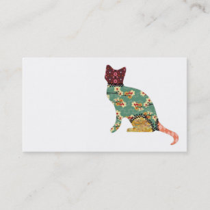 Cat Patchwork Pet Business Cards