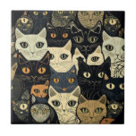 Cat Pattern Artsy Ceramic Tile<br><div class="desc">Cat Pattern Artsy for cat lovers or cat owners!</div>