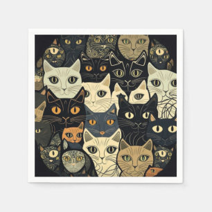 Cat Pattern Artsy Napkins