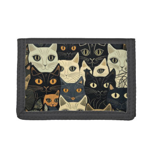 Cat Pattern Artsy Tri-fold Wallet