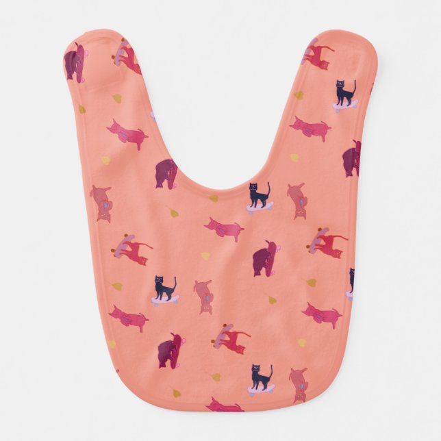 Cat Pattern Baby Bib (Front)