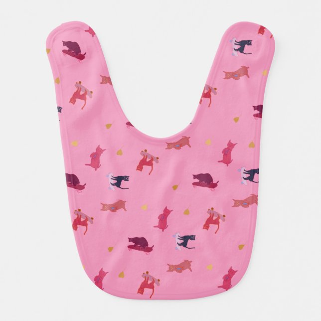 Cat Pattern Baby Bib (Front)