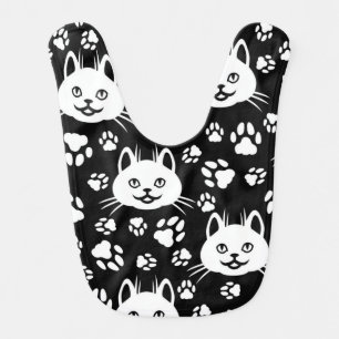 Cat pattern baby bib
