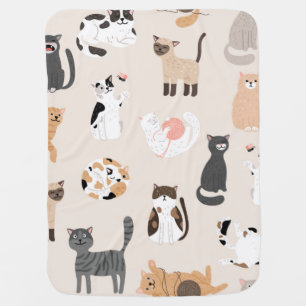 Cat pattern baby blanket