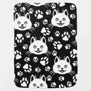 Cat pattern baby blanket