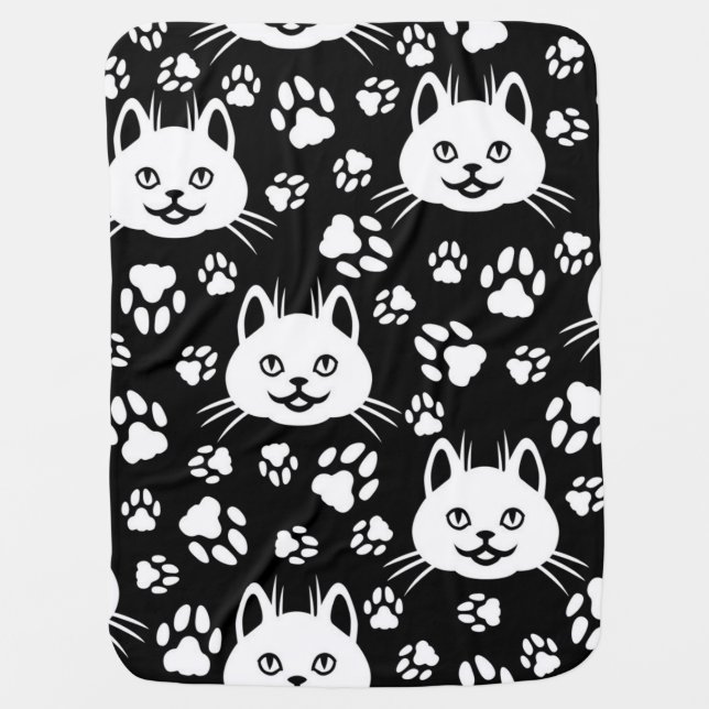 Cat pattern baby blanket (Front)