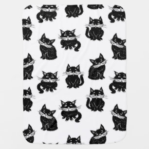 Cat pattern baby blanket