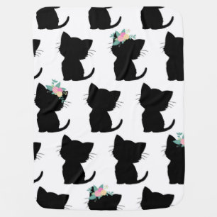 Cat pattern baby blanket