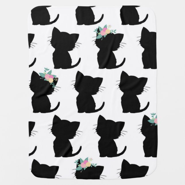 Cat pattern baby blanket (Front)