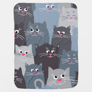 Cat pattern baby blanket