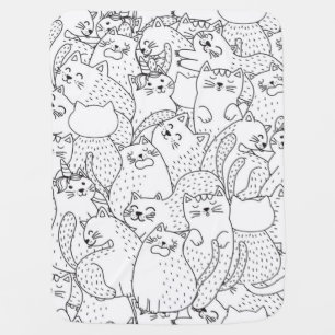 Cat pattern baby blanket