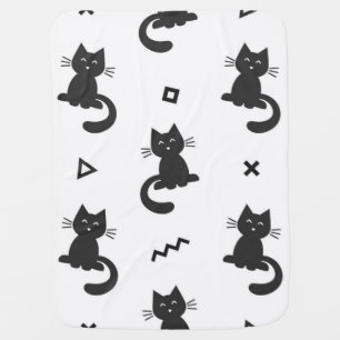Cat pattern baby blanket